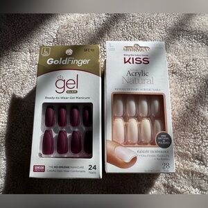 GoldFinger Gel Manicure Kit + Kiss Natural Acrylic Kit